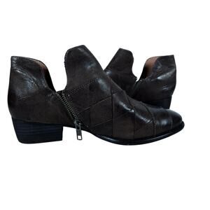 Seychelles Womens Ankle Boots 8 Dark Brown Leather Patchwork Booties Western